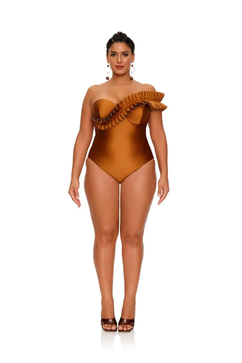 Swimwear<CULT MIA NISI SAND ONE PIECE SWIMSUIT
