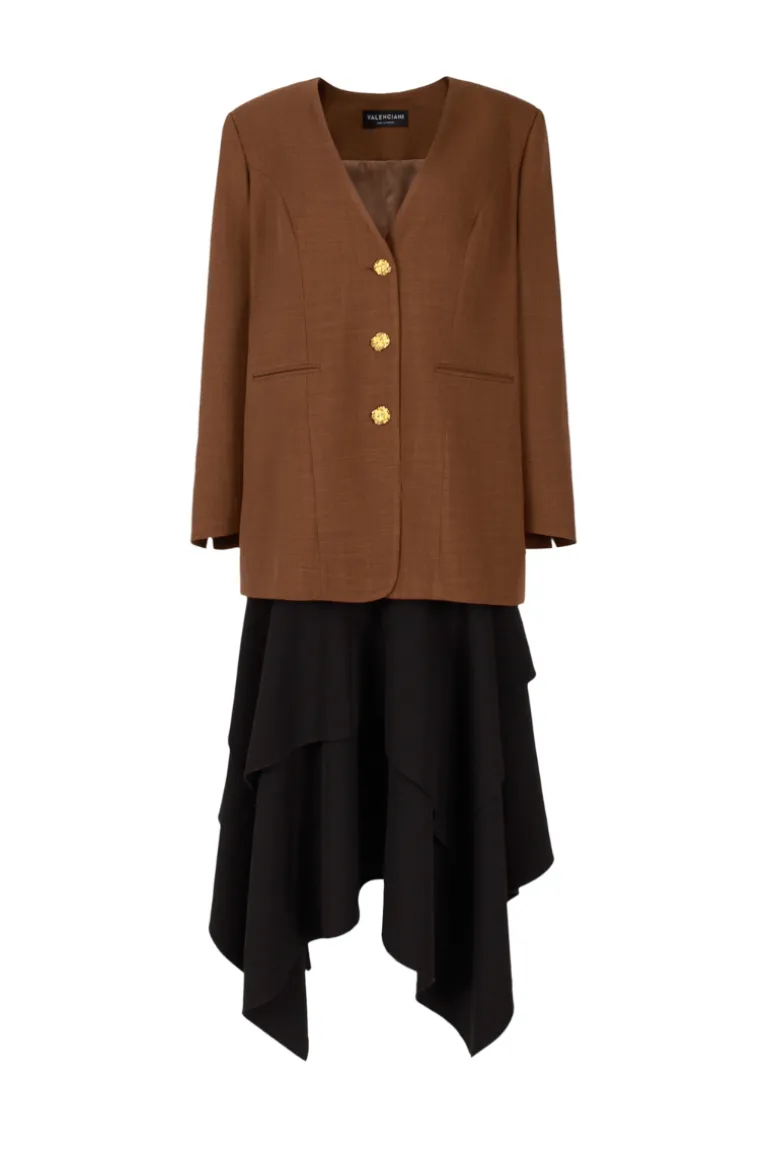 Outfit Sets<CULT MIA NORA BLAZER AND SKIRT SET Brown & Black