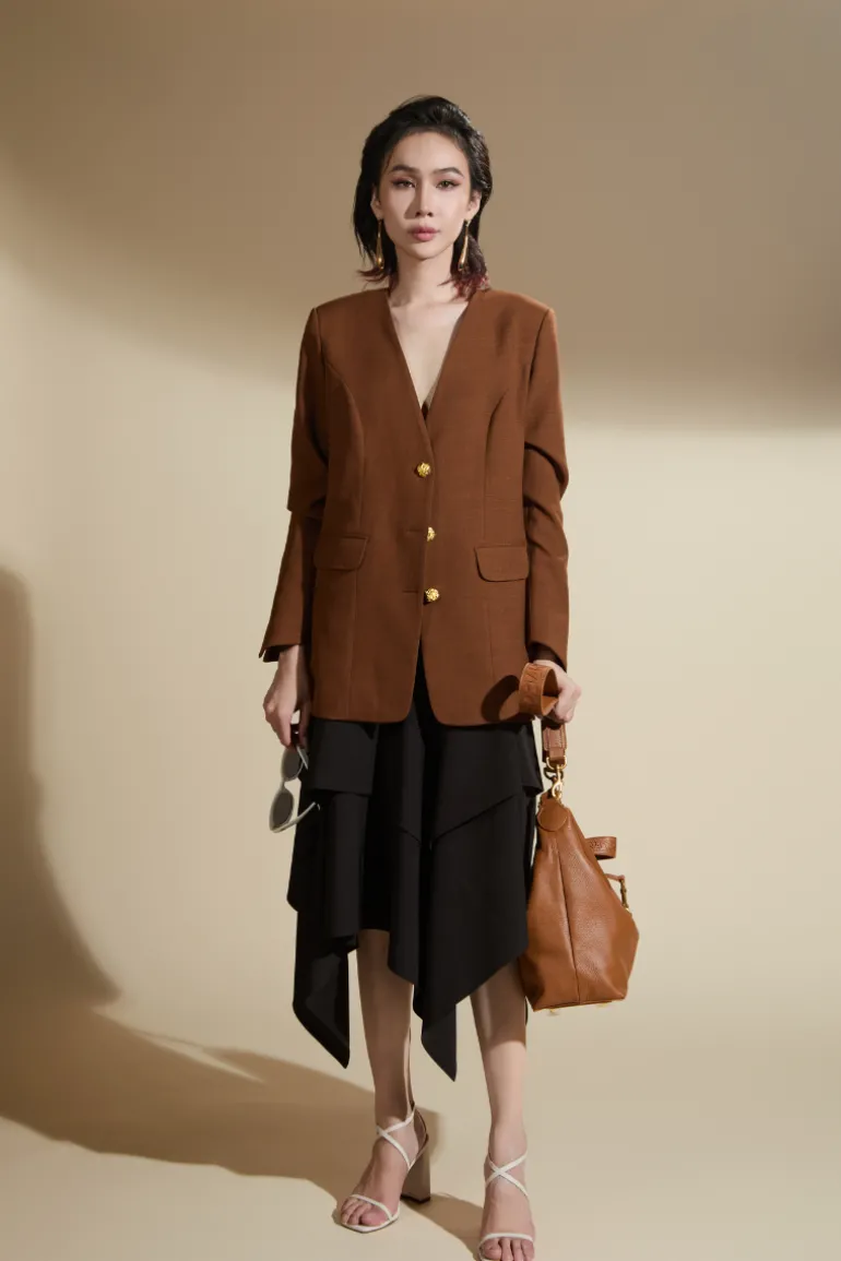 Outfit Sets<CULT MIA NORA BLAZER AND SKIRT SET Brown & Black