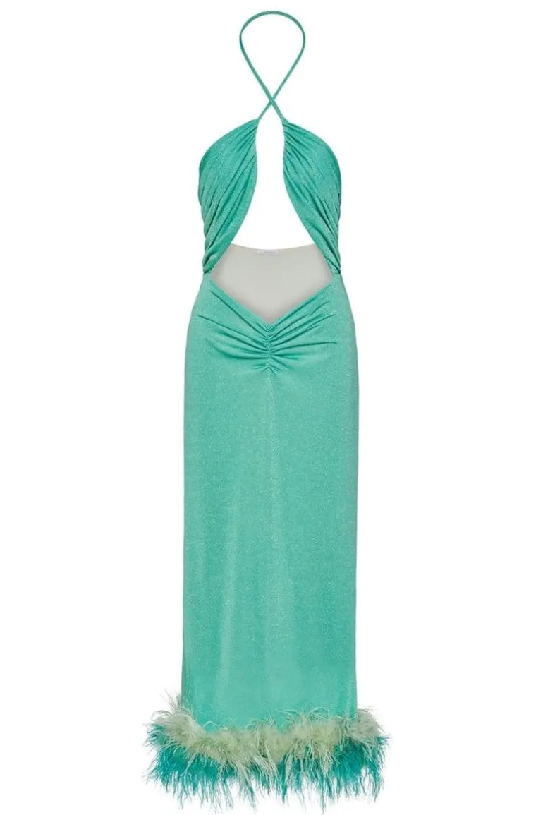 Dresses<CULT MIA NOVA HALTERNECK MAXI DRESS Turquoise