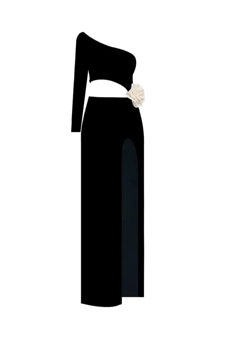 Dresses | Mini Dresses<CULT MIA NUR KARAATA X RITZ WHITE ROSE DRESS BLACK