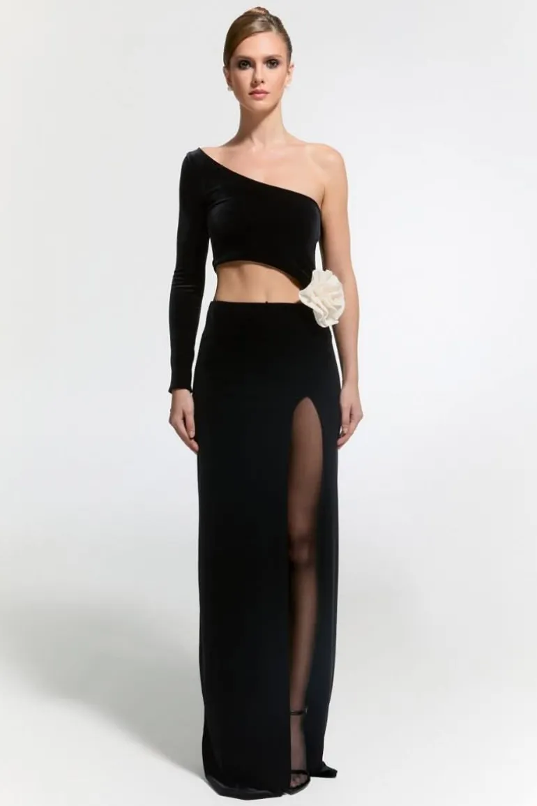 Dresses | Mini Dresses<CULT MIA NUR KARAATA X RITZ WHITE ROSE DRESS BLACK