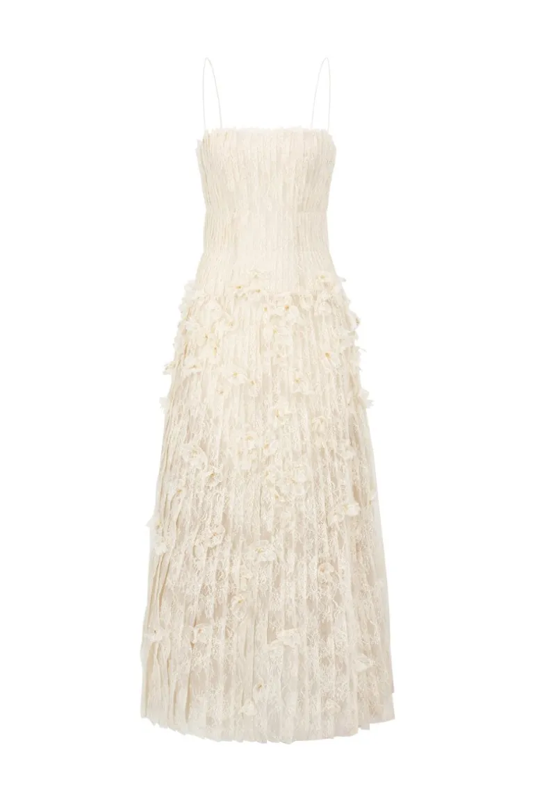 Dresses | Midi Dresses<CULT MIA OCTAVIA LACE DRESS IN Beige