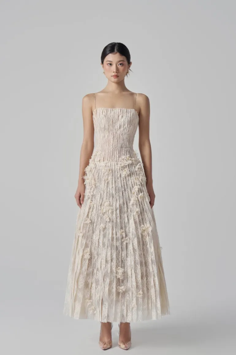 Dresses | Midi Dresses<CULT MIA OCTAVIA LACE DRESS IN Beige