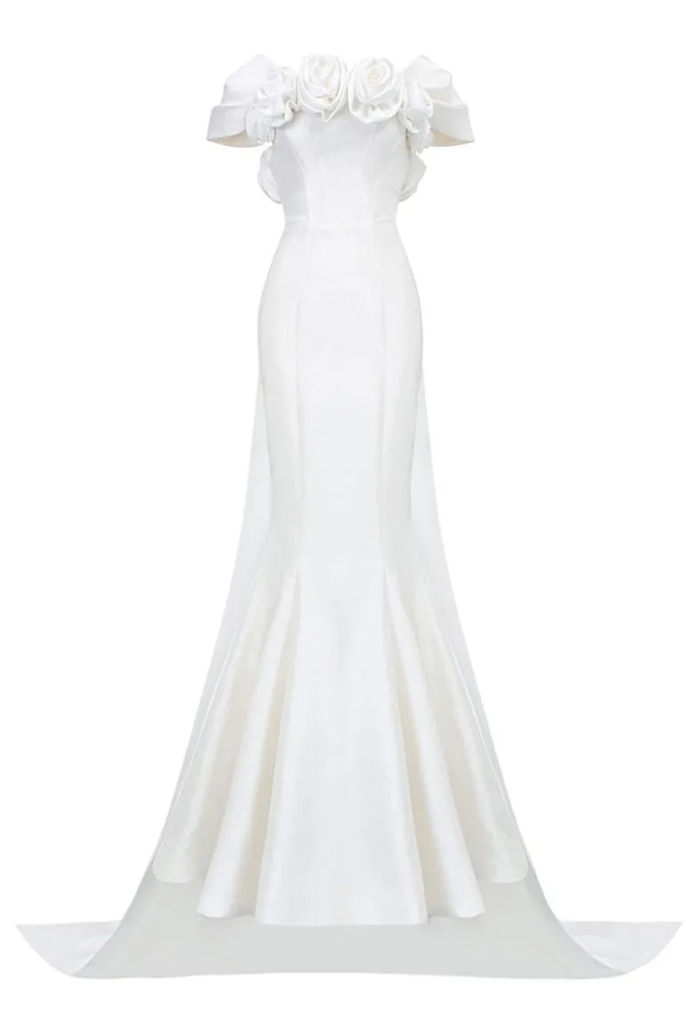 Dresses | Gowns<CULT MIA OFF-SHOULDER BUSTIER MERMAID GOWN White