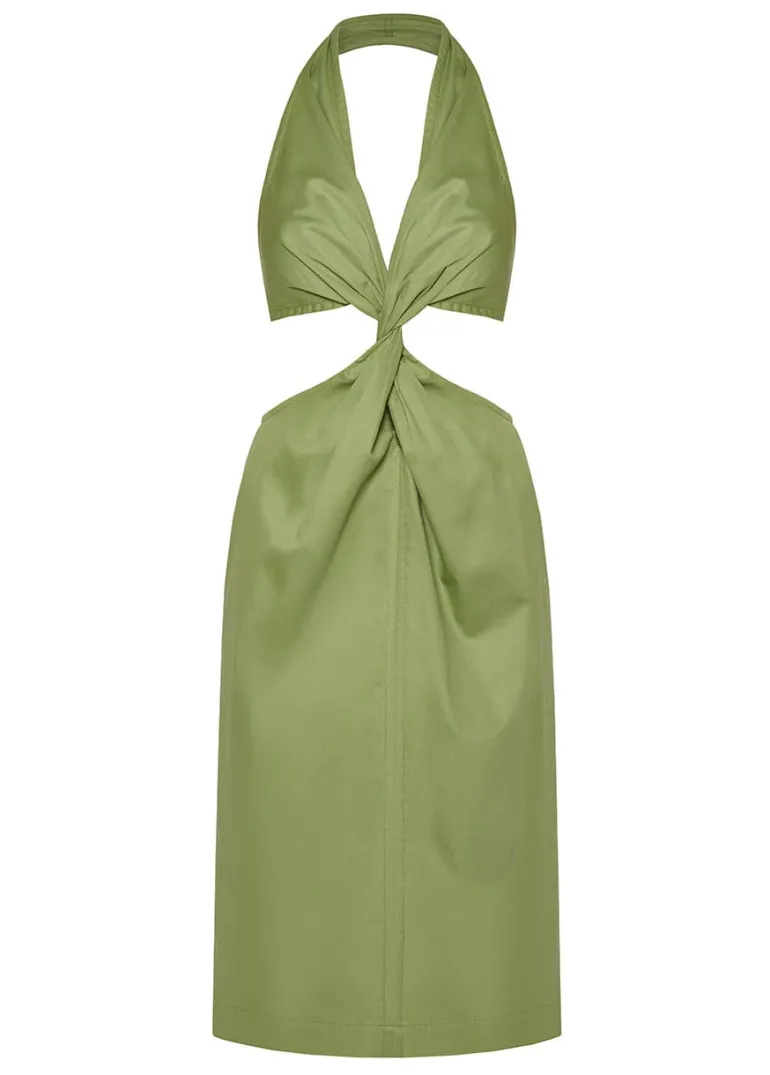 Dresses | Midi Dresses<CULT MIA OLIVIA MIDI FRONT CURL DRESS Green