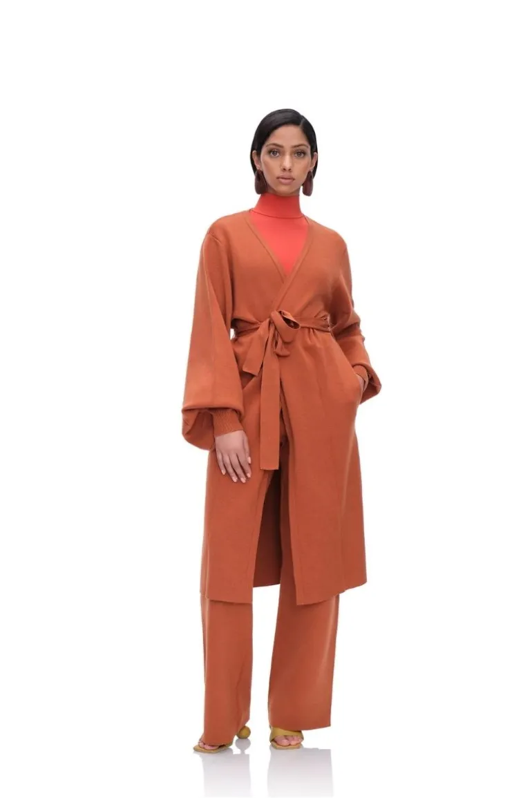 Knitwear<CULT MIA ONA KNIT CARDIGAN IN PUMPKIN