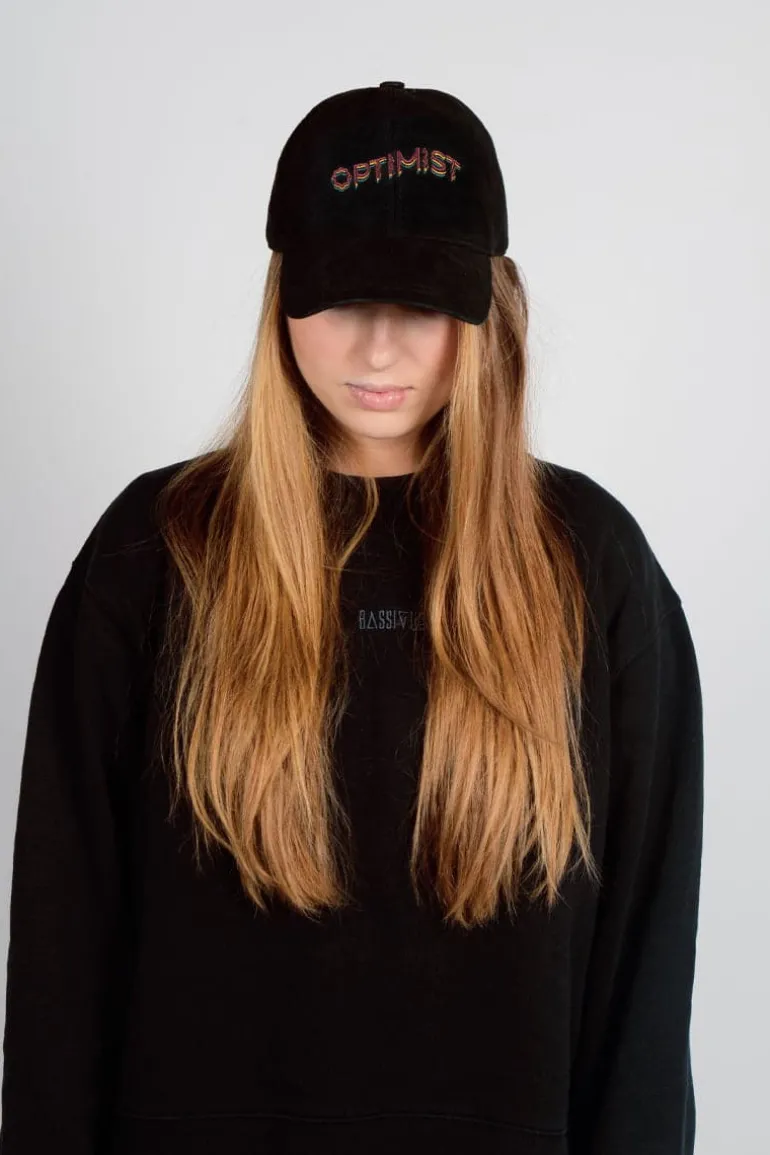 Hats<CULT MIA OPTIMIST EMBROIDERED CAP Black