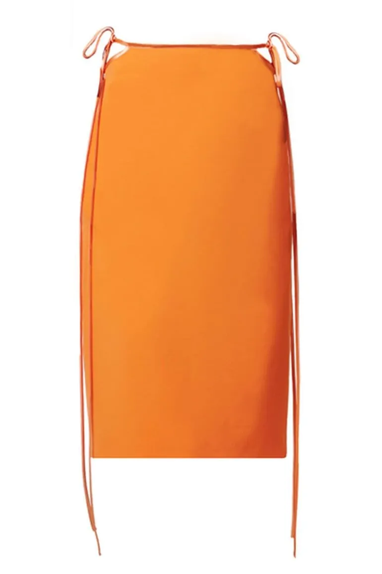 Skirts<CULT MIA CUT-OUT MIDI SKIRT WITH BOWS Orange