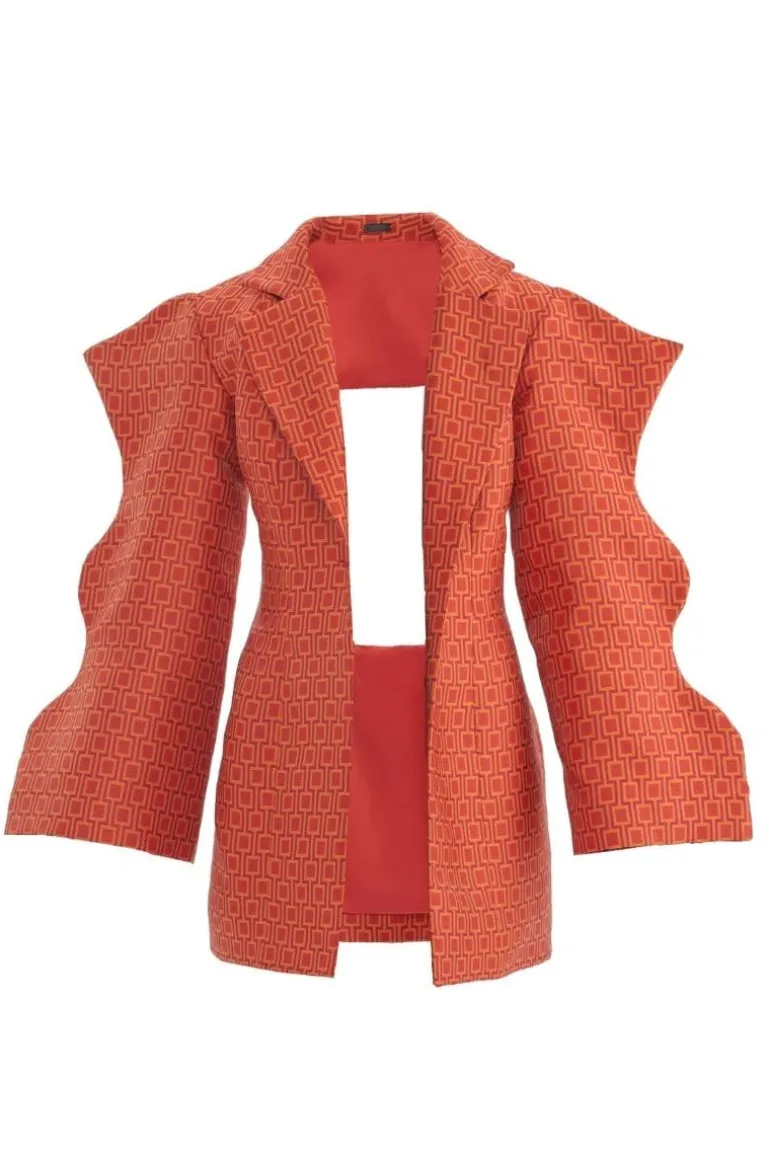 Jackets<CULT MIA HEDGEHOG CUT-OUT JACKET Orange