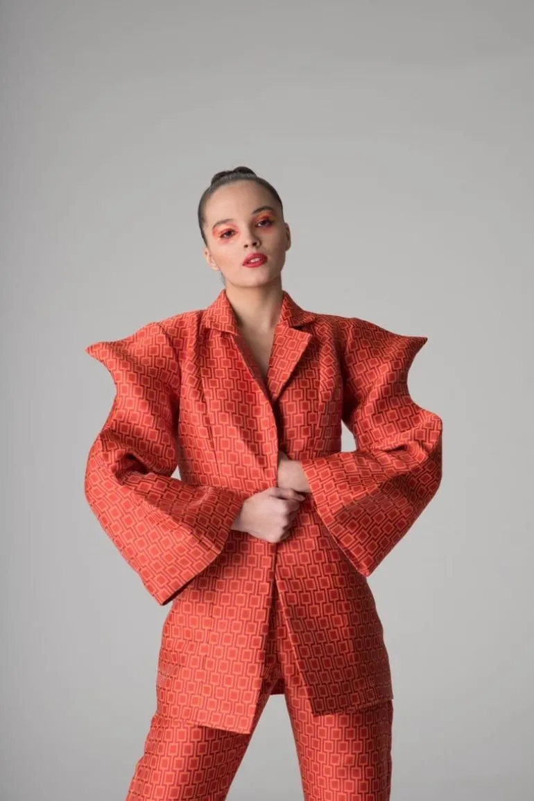 Jackets<CULT MIA HEDGEHOG CUT-OUT JACKET Orange