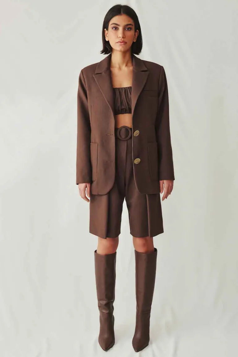 Blazers<CULT MIA OVERSIZE BLAZER WITH SHOULDER PADS