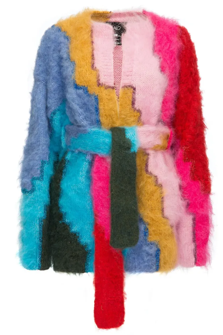Knitwear<CULT MIA OVERSIZED BELTED MOHAIR CARDIGAN