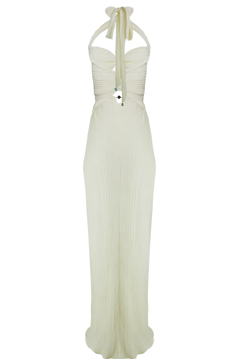 Dresses<CULT MIA PALMERAL FITTED MAXI DRESS Off White