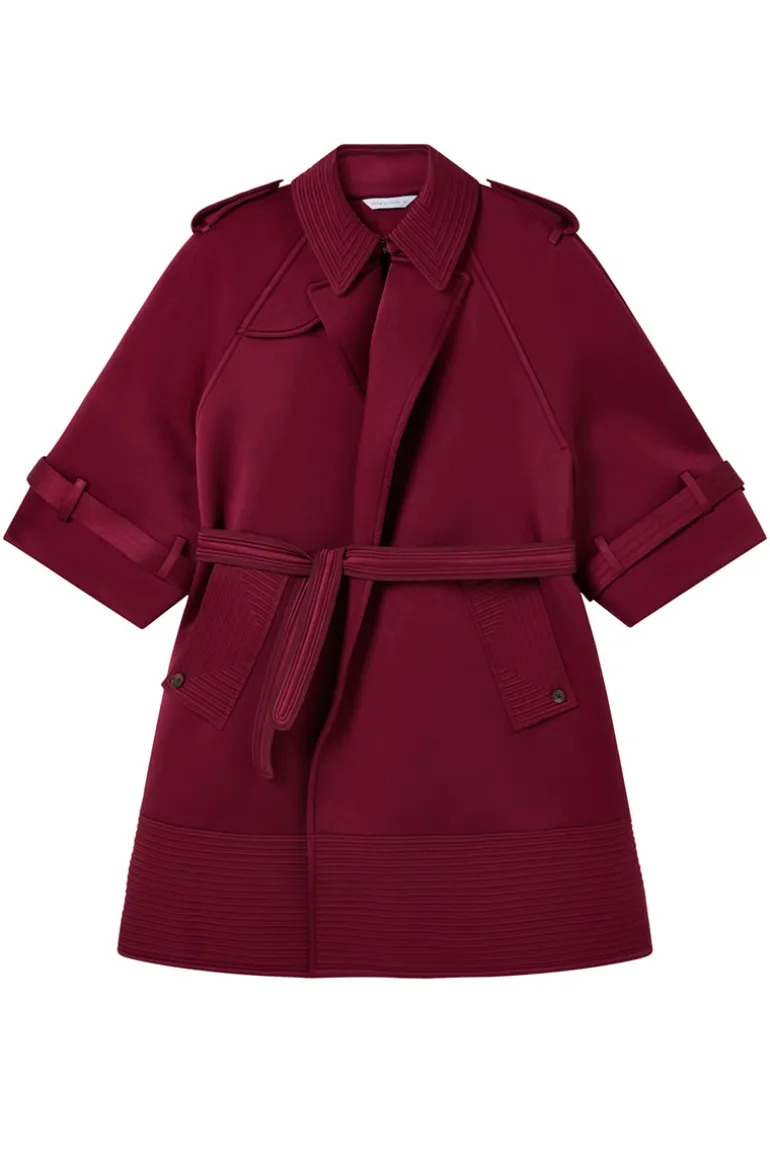 Coats<CULT MIA PARK LANE OVERSIZED COAT IN Deep Cherry