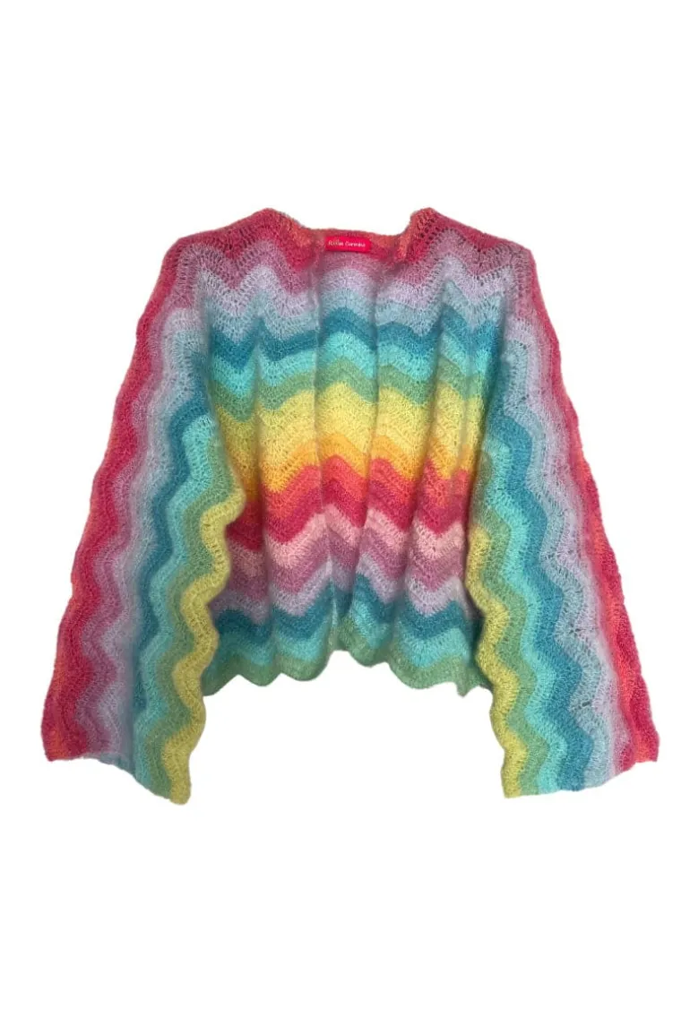 Jackets<CULT MIA MOHAIR BOLERO Pastel Wave