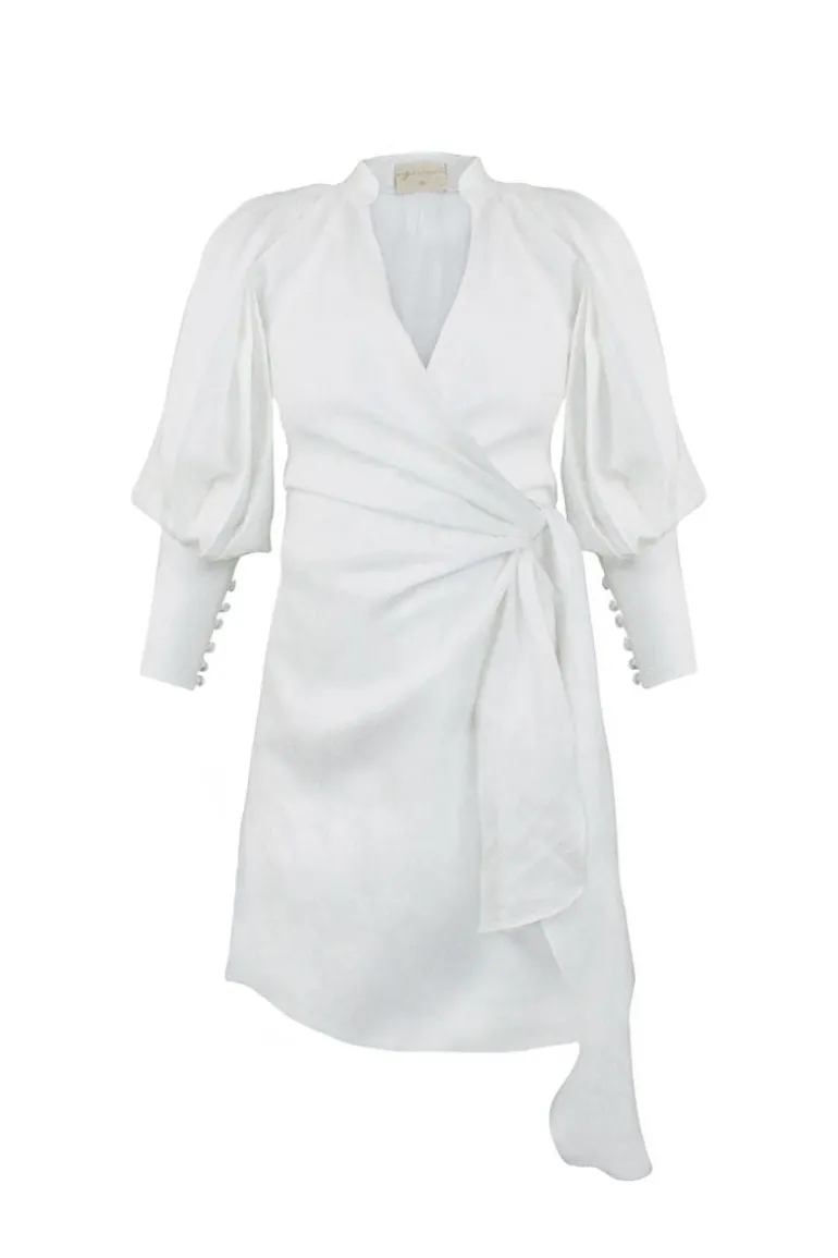 Dresses | Mini Dresses<CULT MIA PATRICIA WRAP MINI DRESS White