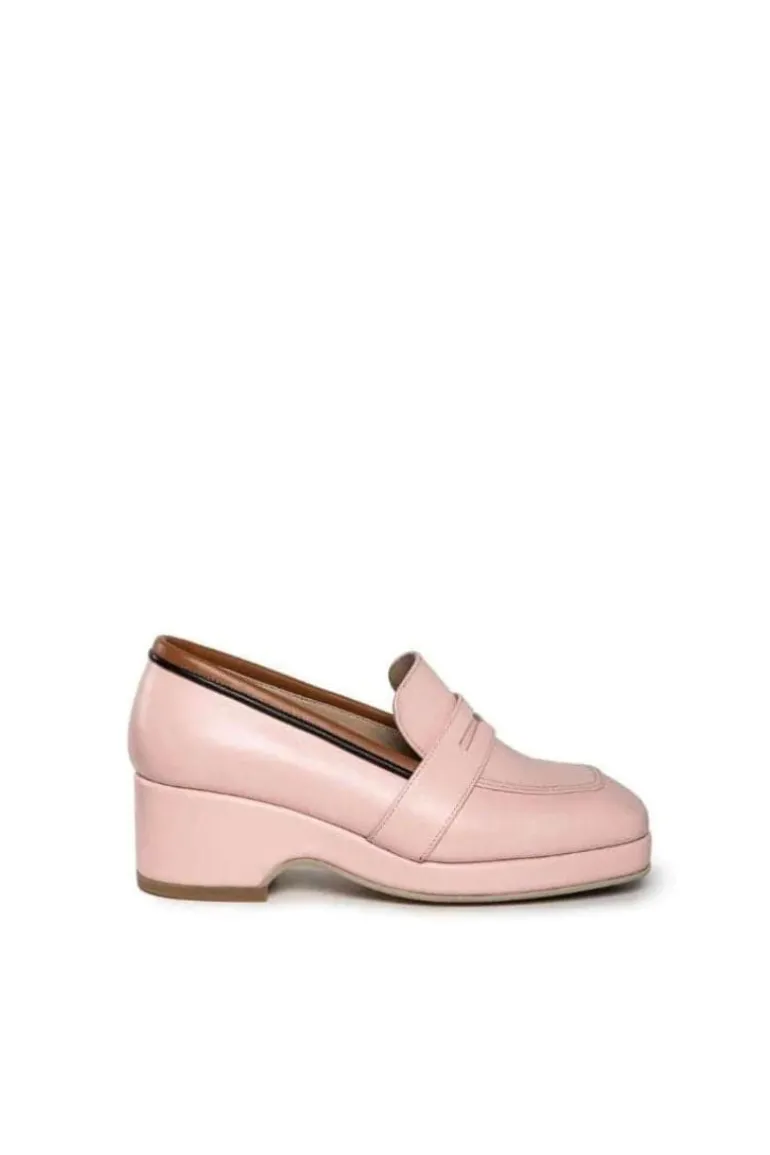Flats<CULT MIA PENNY LEATHER LOAFERS Pink