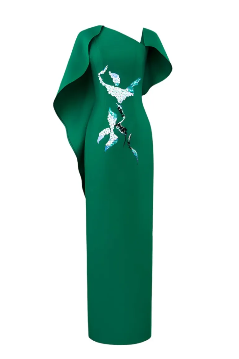 Dresses | Gowns<CULT MIA PETAL'S SECRET DANCE GOWN IN GREEN Emerald Green