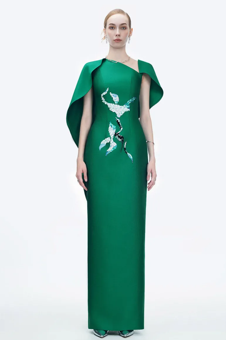 Dresses | Gowns<CULT MIA PETAL'S SECRET DANCE GOWN IN GREEN Emerald Green