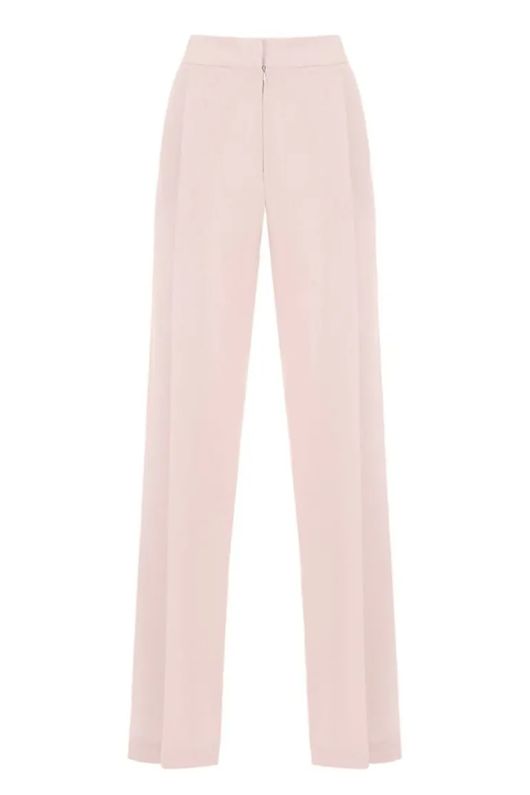 Pants<CULT MIA PINK CREPE WIDE-LEG PANTS Baby Pink