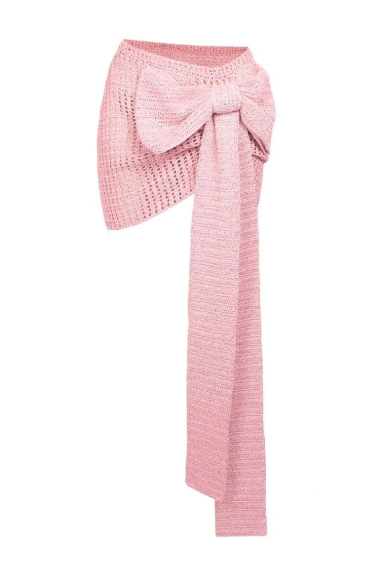 Skirts<CULT MIA CROCHET BOW SKIRT Pink