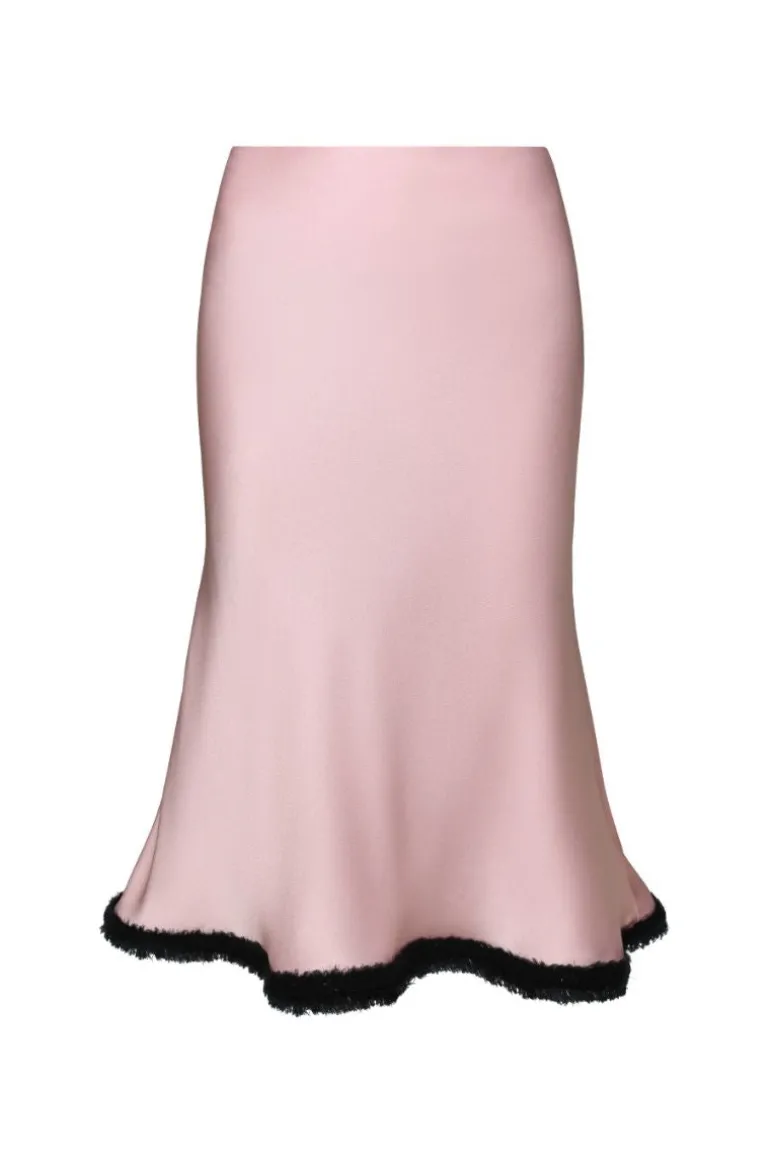 Skirts<CULT MIA PINK FUZZY HEM MIDI SKIRT Parfait Pink