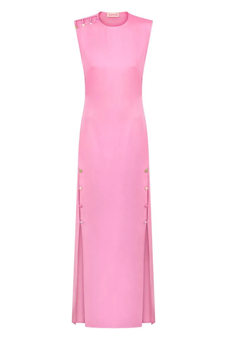 Dresses<CULT MIA MAXI DRESS WITH STONES Pink