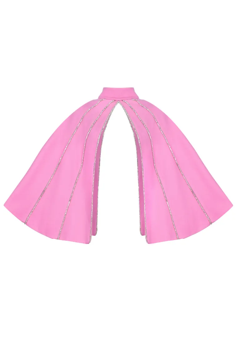 Jackets<CULT MIA RHINESTONE CAPE Pink
