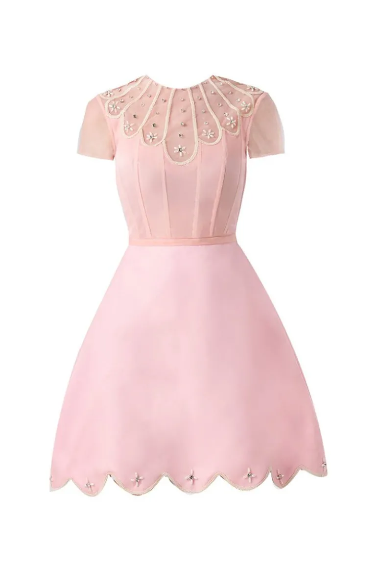 Dresses | Mini Dresses<CULT MIA ROUND NECK SPANDEX MINI DRESS Pink