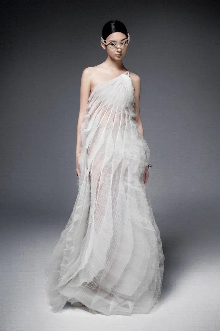 Dresses | Gowns<CULT MIA PLEATED CHIFFON MAXI DRESS White