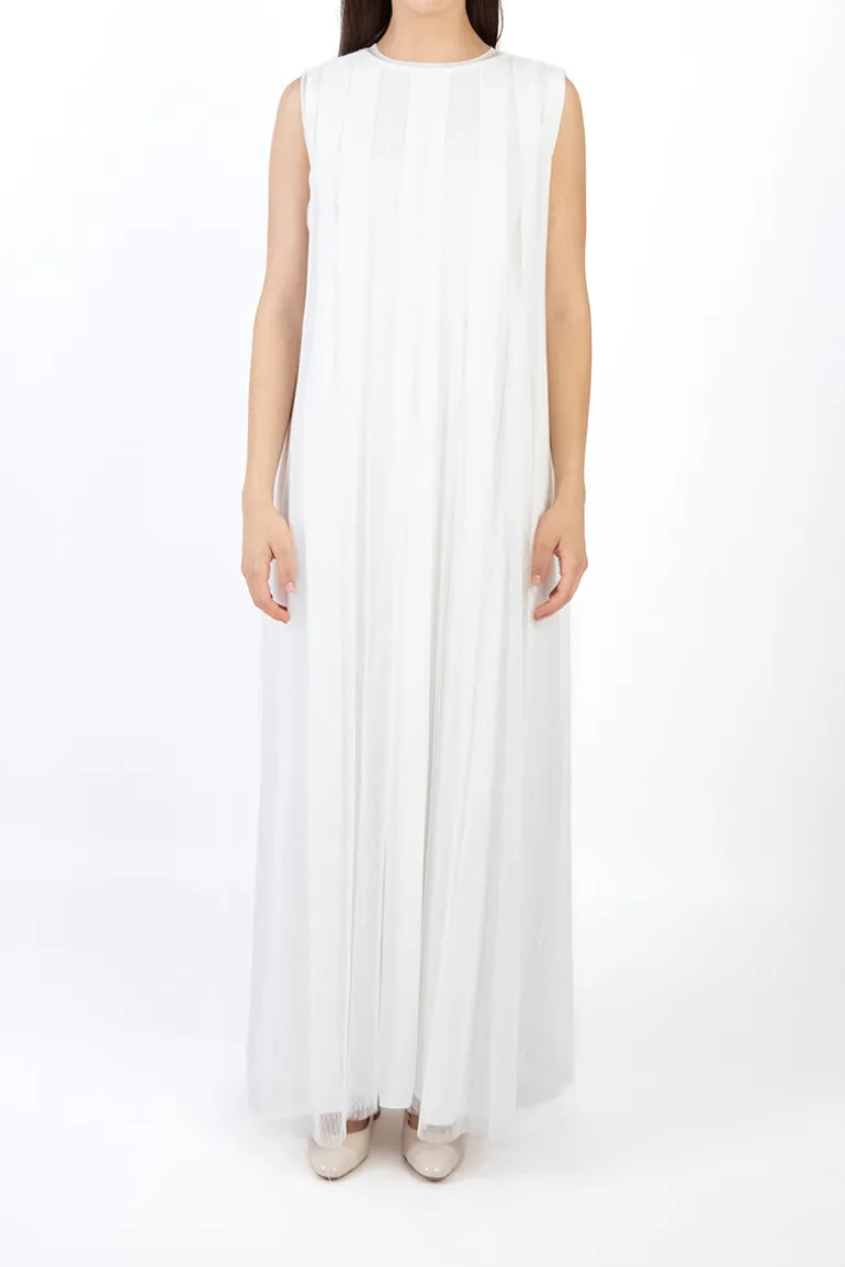 Dresses<CULT MIA PLEATED DRESS IN White