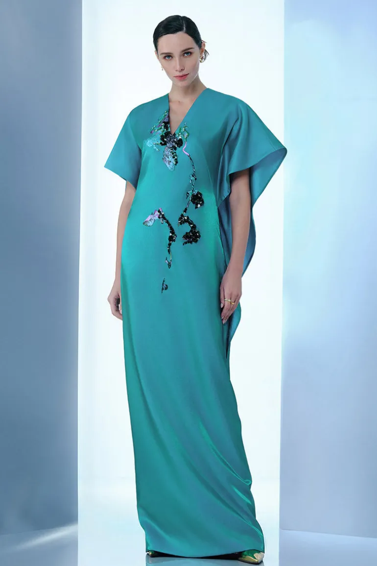Dresses<CULT MIA POPPY OF HIMALAYAN DRESS IN BLUE Teal Green