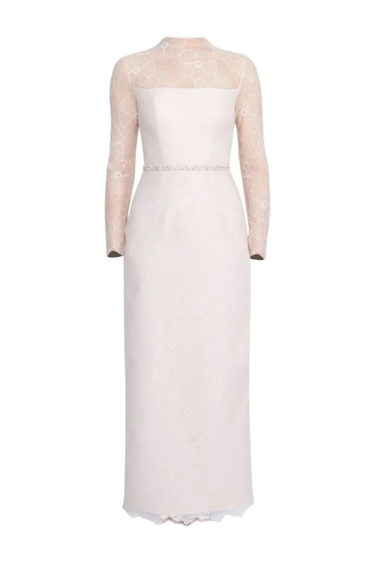 Dresses<CULT MIA FULLY LACE COVERED MAXI DRESS Powder
