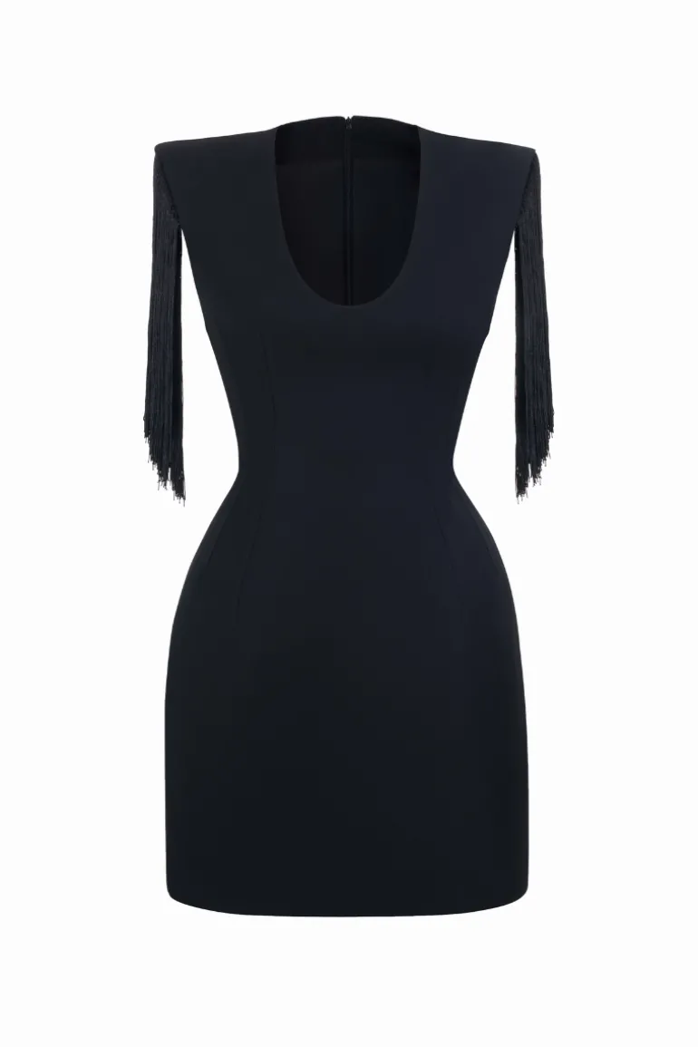 Dresses | Midi Dresses<CULT MIA PRESLEY SHEATH SCOOP NECK MINI DRESS Black