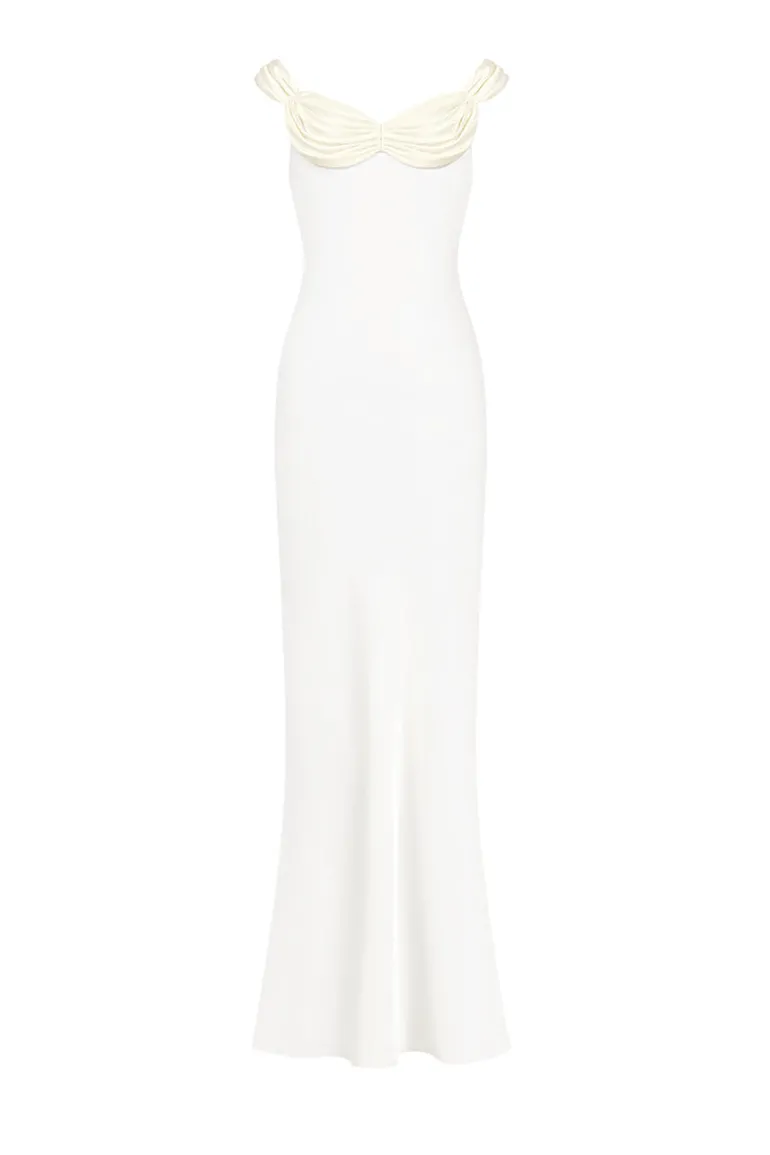 Dresses<CULT MIA PRINCESS MAXI SLIP DRESS IN White