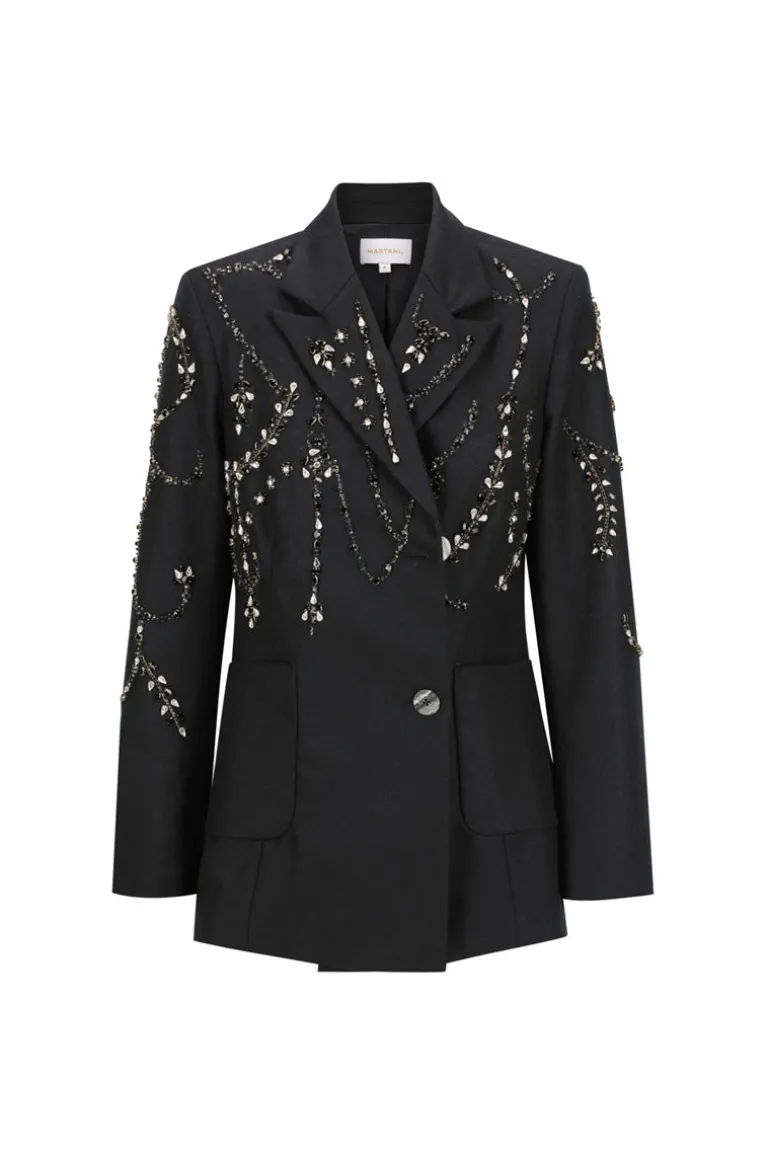 Blazers<CULT MIA PRIYA EMBELLISHED BLAZER IN Noir