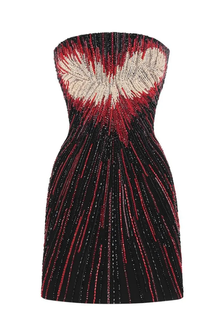 Dresses | Mini Dresses<CULT MIA PSYCHE OFF-SHOULDER MINI DRESS Black & Red