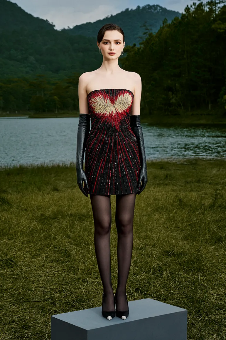 Dresses | Mini Dresses<CULT MIA PSYCHE OFF-SHOULDER MINI DRESS Black & Red