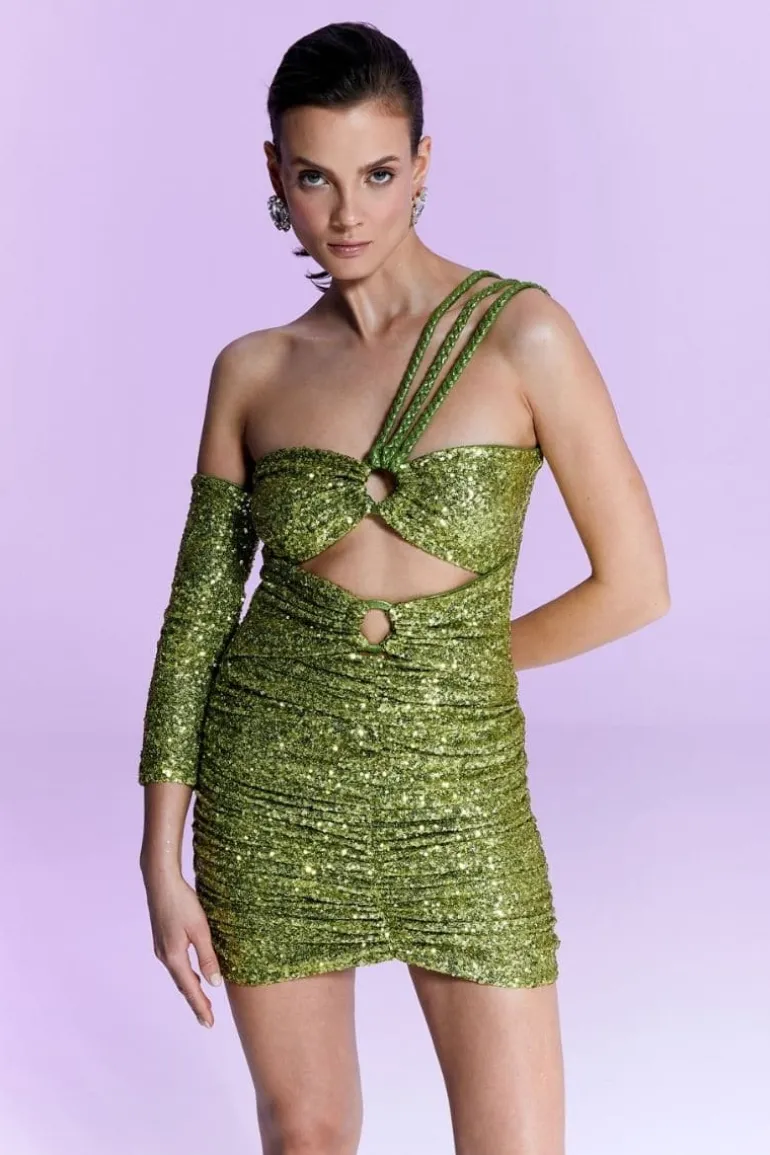 Dresses | Mini Dresses<CULT MIA PUENTE ROMANO MINI DRESS Green