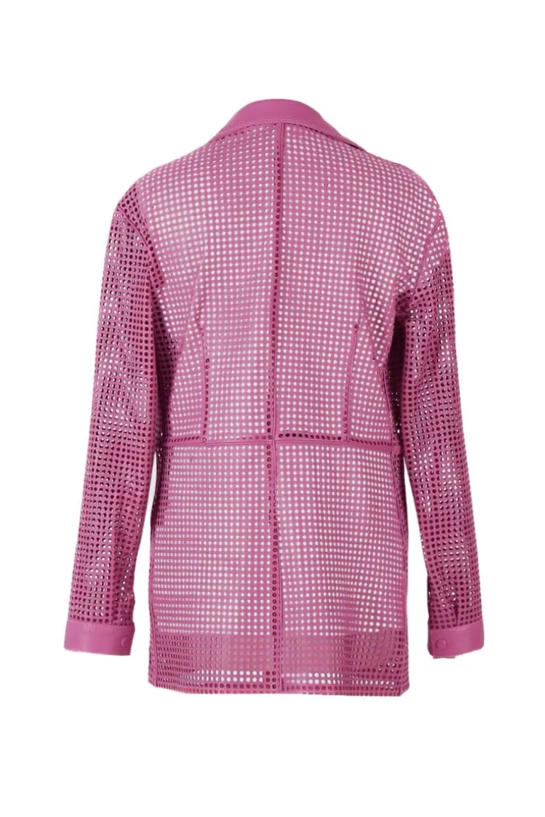 Jackets<CULT MIA EBONY LEATHER JACKET Purple