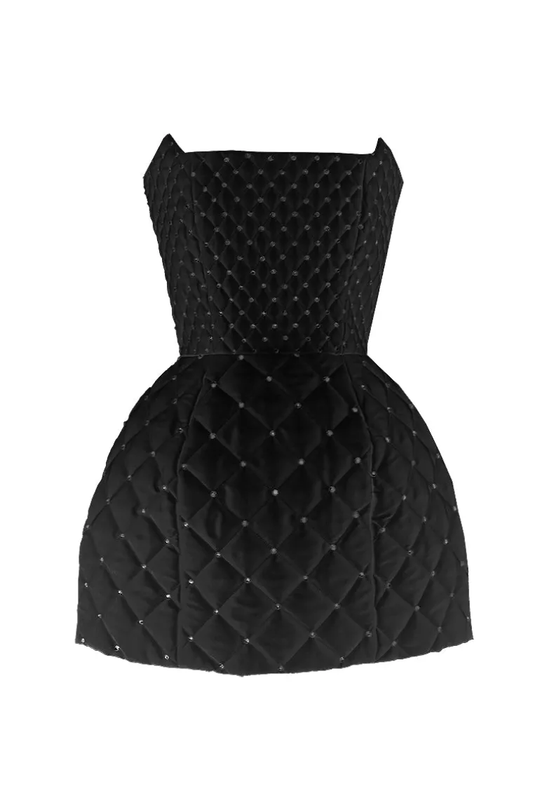 Dresses | Mini Dresses<CULT MIA QUILTED MINI DRESS IN Black
