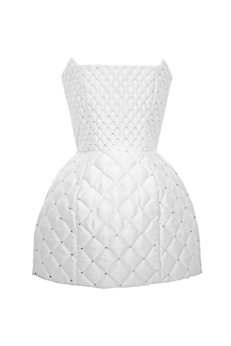 Dresses | Mini Dresses<CULT MIA QUILTED MINI DRESS IN White
