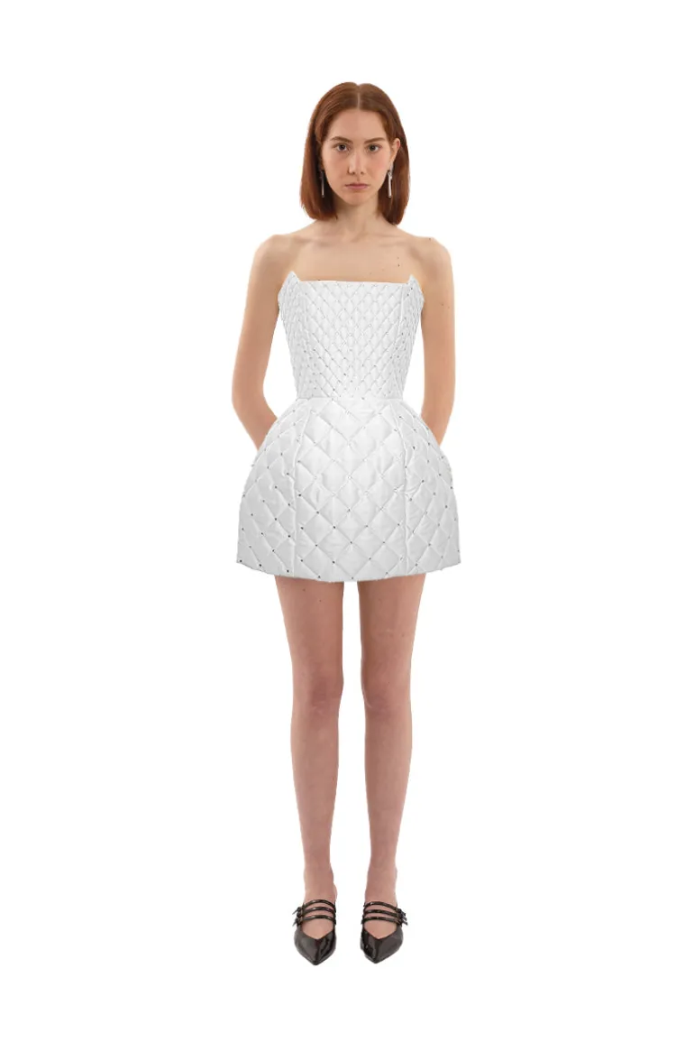 Dresses | Mini Dresses<CULT MIA QUILTED MINI DRESS IN White