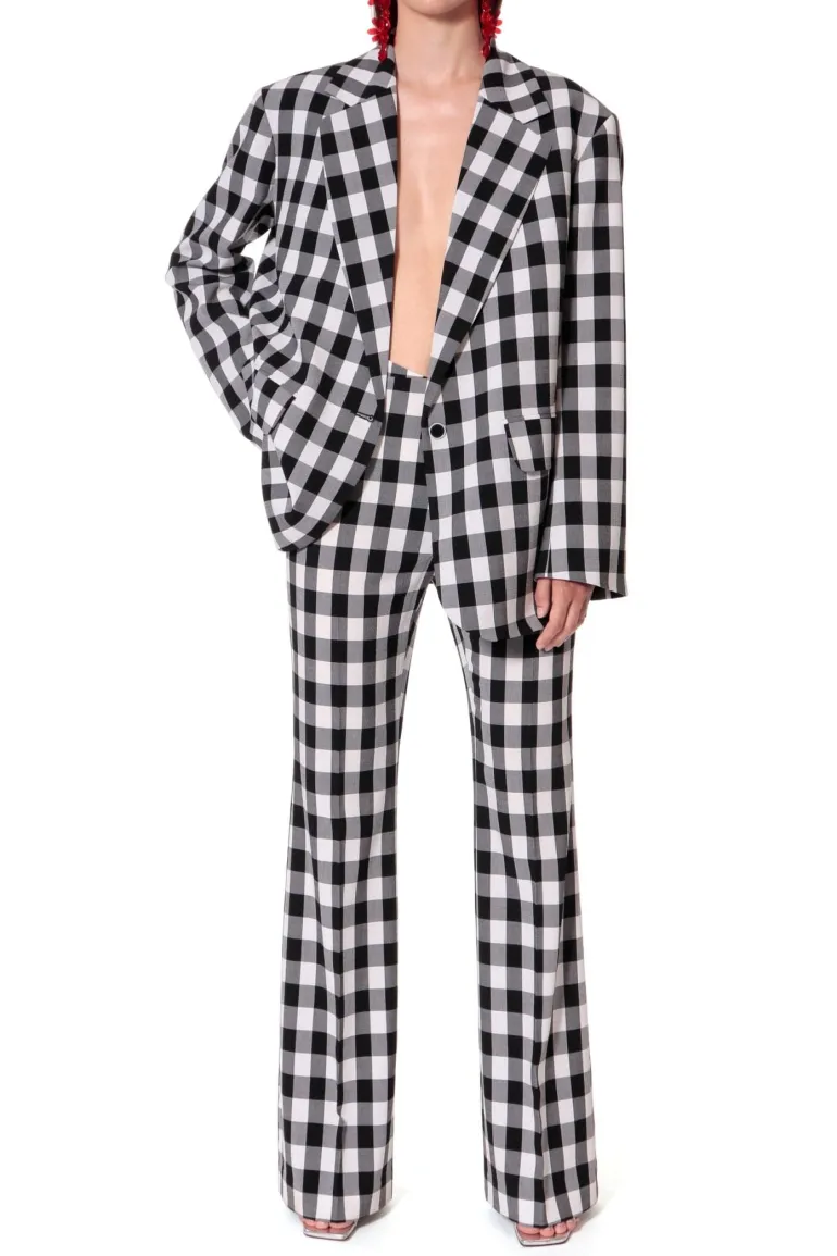 Blazers<CULT MIA QUINCY RELAXED BLAZER Gingham