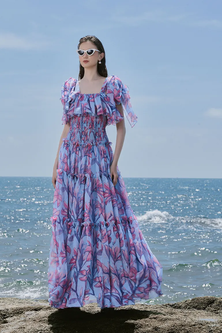Dresses<CULT MIA RAPUNZEL SQUARE NECK LAYERED MAXI DRESS Multicolor