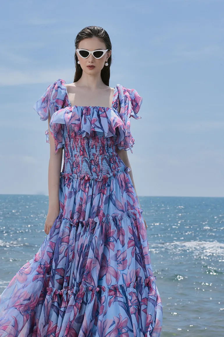 Dresses<CULT MIA RAPUNZEL SQUARE NECK LAYERED MAXI DRESS Multicolor