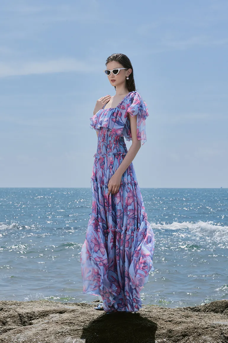 Dresses<CULT MIA RAPUNZEL SQUARE NECK LAYERED MAXI DRESS Multicolor