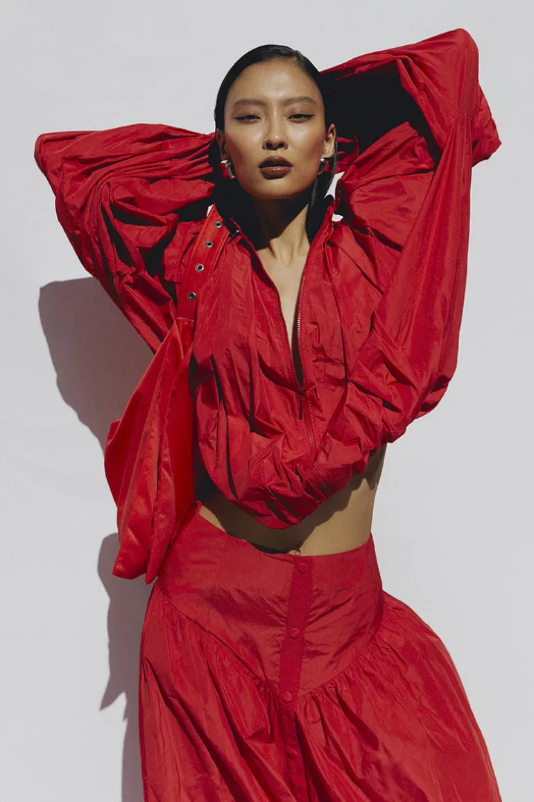 Jackets<CULT MIA BALLOON JACKET Red