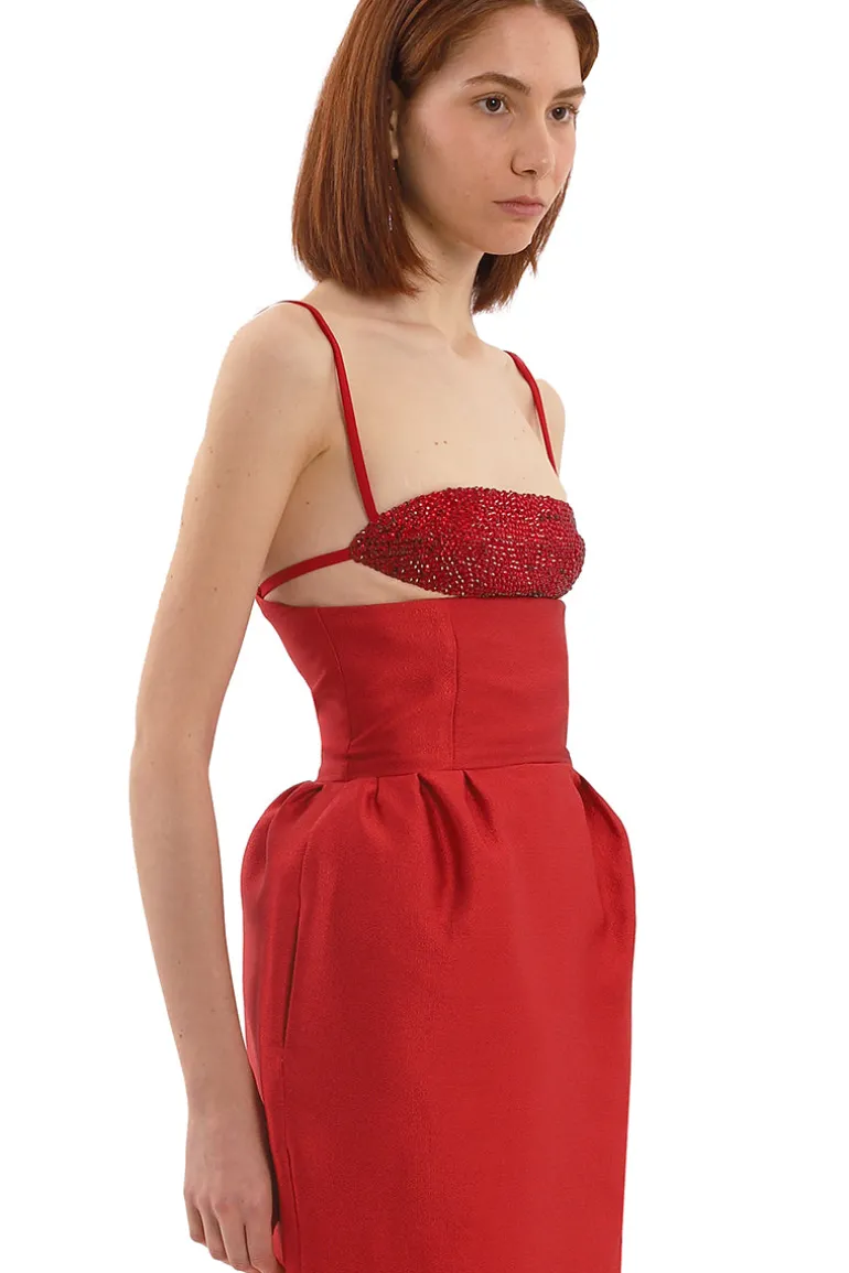 Tops<CULT MIA CRYSTAL BRA Red